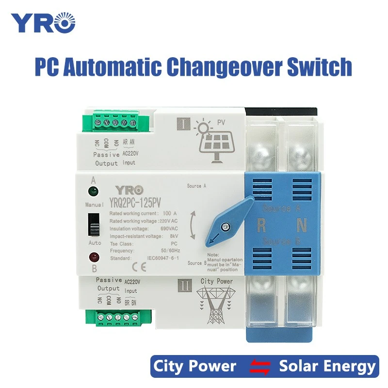 2p 125A 220 V Tipo di inverter PC solare ATS