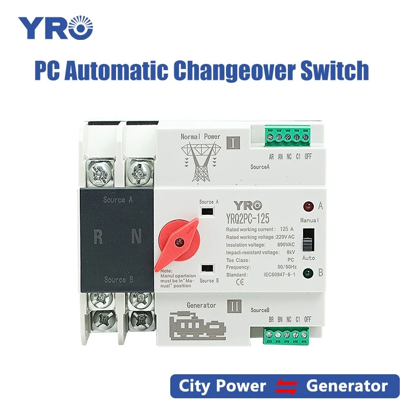 2p 125A 220V PC ATS Tipo di generatore