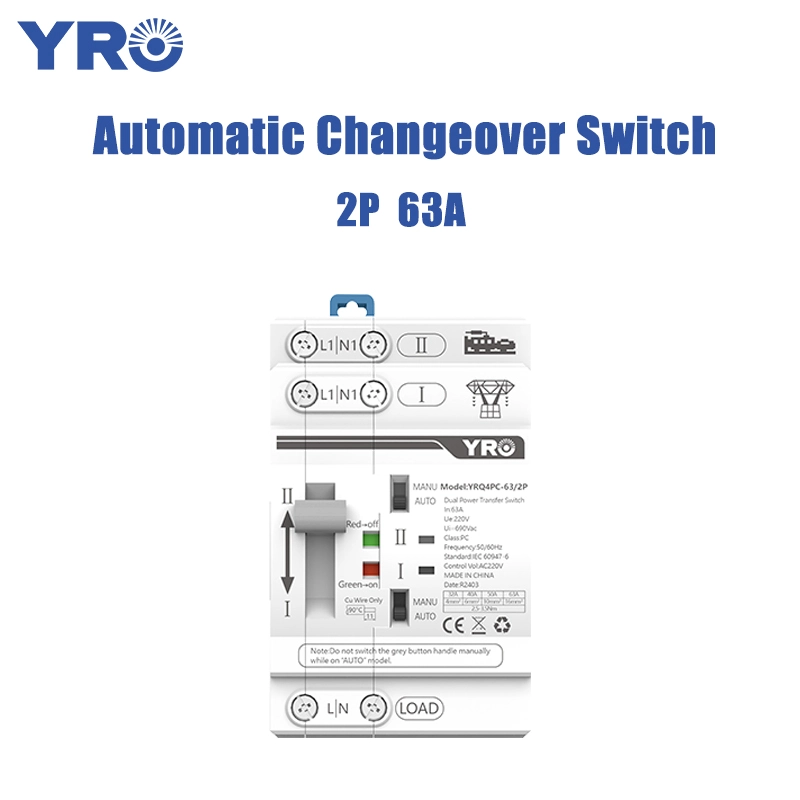 2p 63A AC220V 30ms Bianco Nuovo ATS