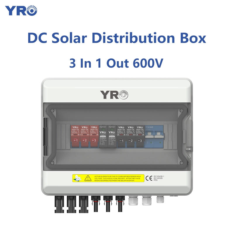 3 in 1 su una scatola di distribuzione solare da 600 V DC