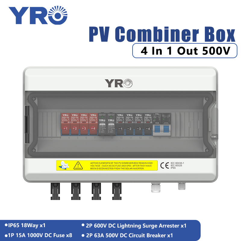 Scatola di distribuzione solare 4 ingressi 1 uscita 500 V CC