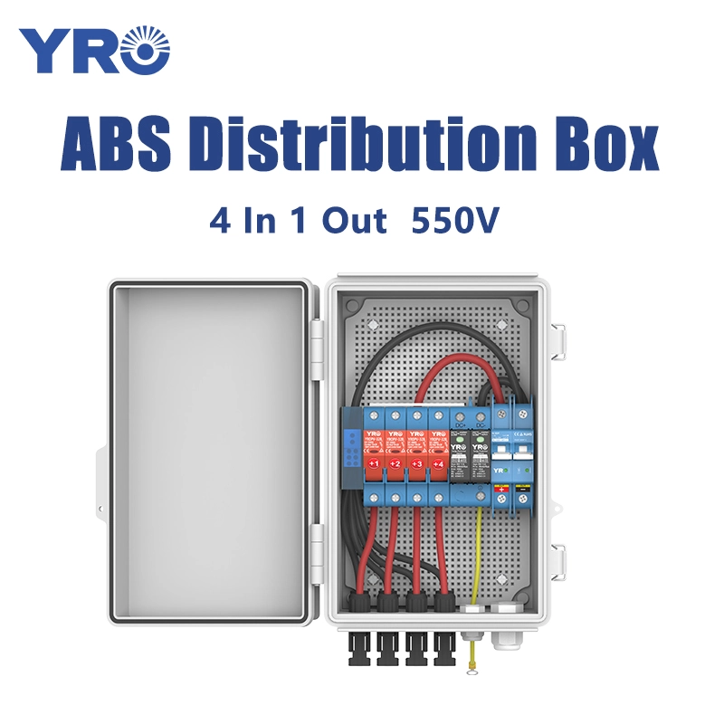 Box di distribuzione ABS da 4 in 1 out 550 V DC