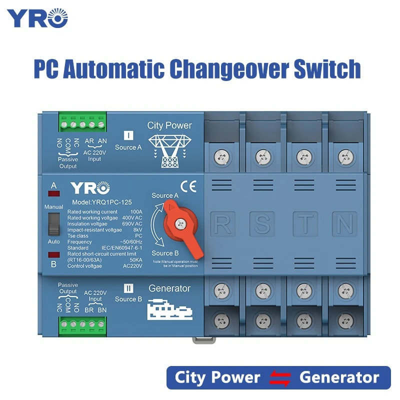 4p 125A 400V Generatore di tipo PC ATS