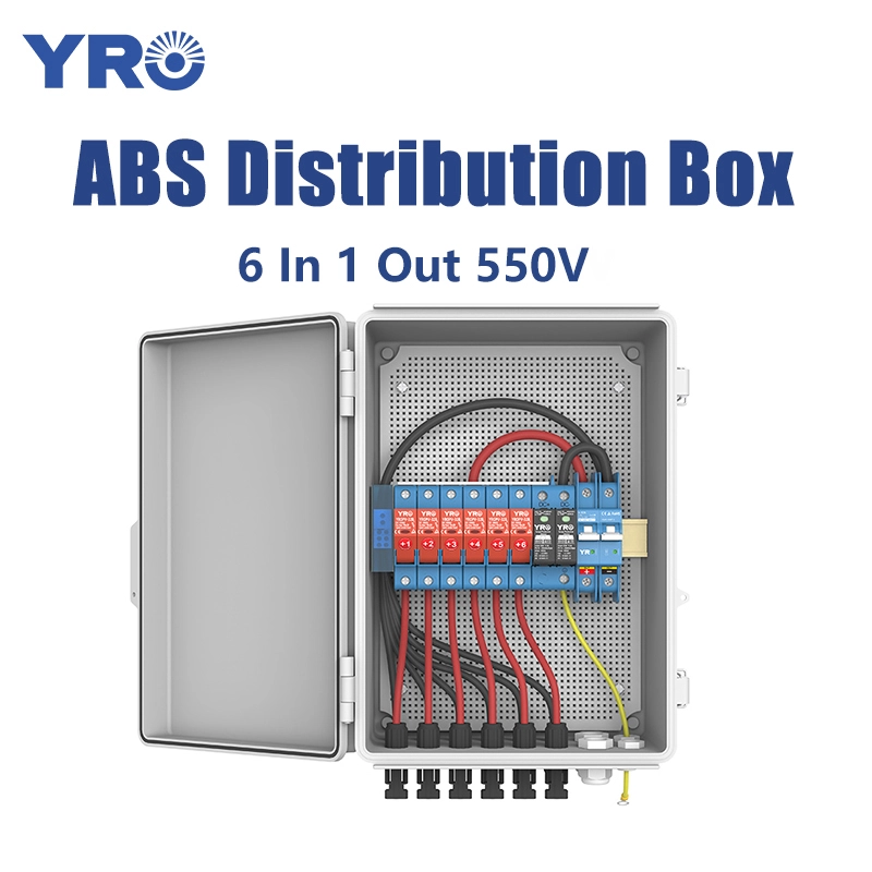 6 in 1 out 550 V DC ABS Distribution Box